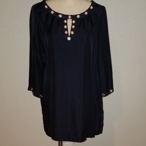 Silk! Navy blue Mini dress